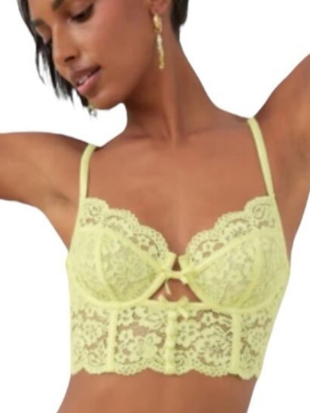 New For Love & Lemons Creamsicle Corset Bra 38C NWT